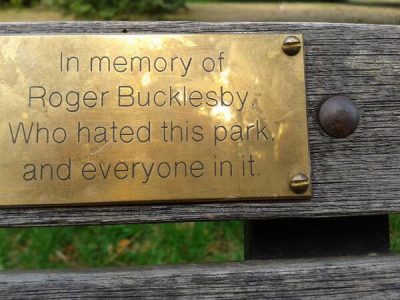 bench dedication